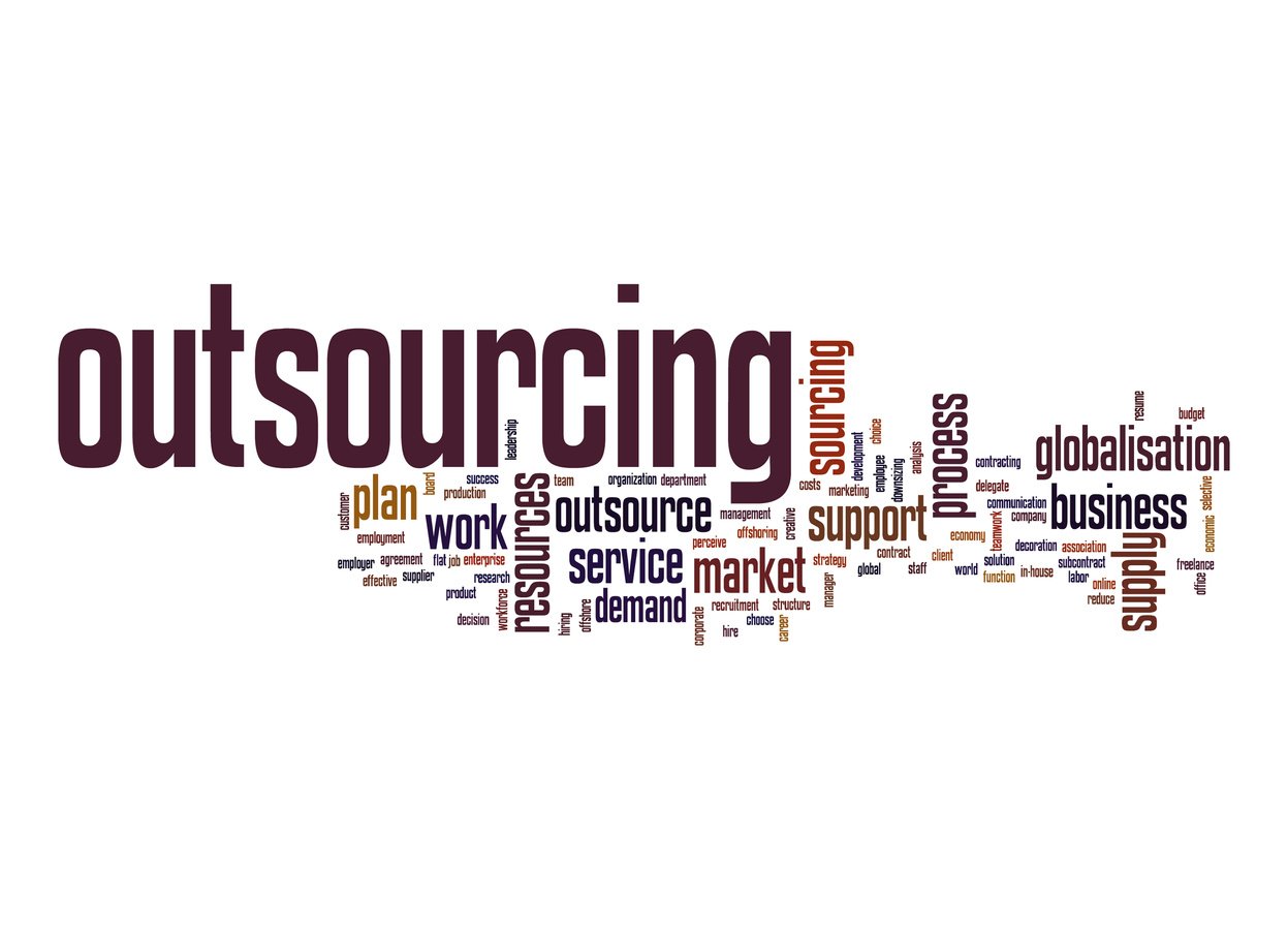 Outsourcing word cloud
